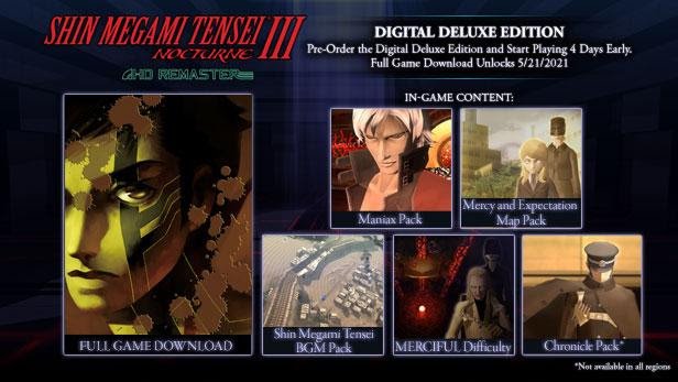 Shin Megami Tensei Iii Nocturne Hd Remaster Digital Deluxe Edition Details