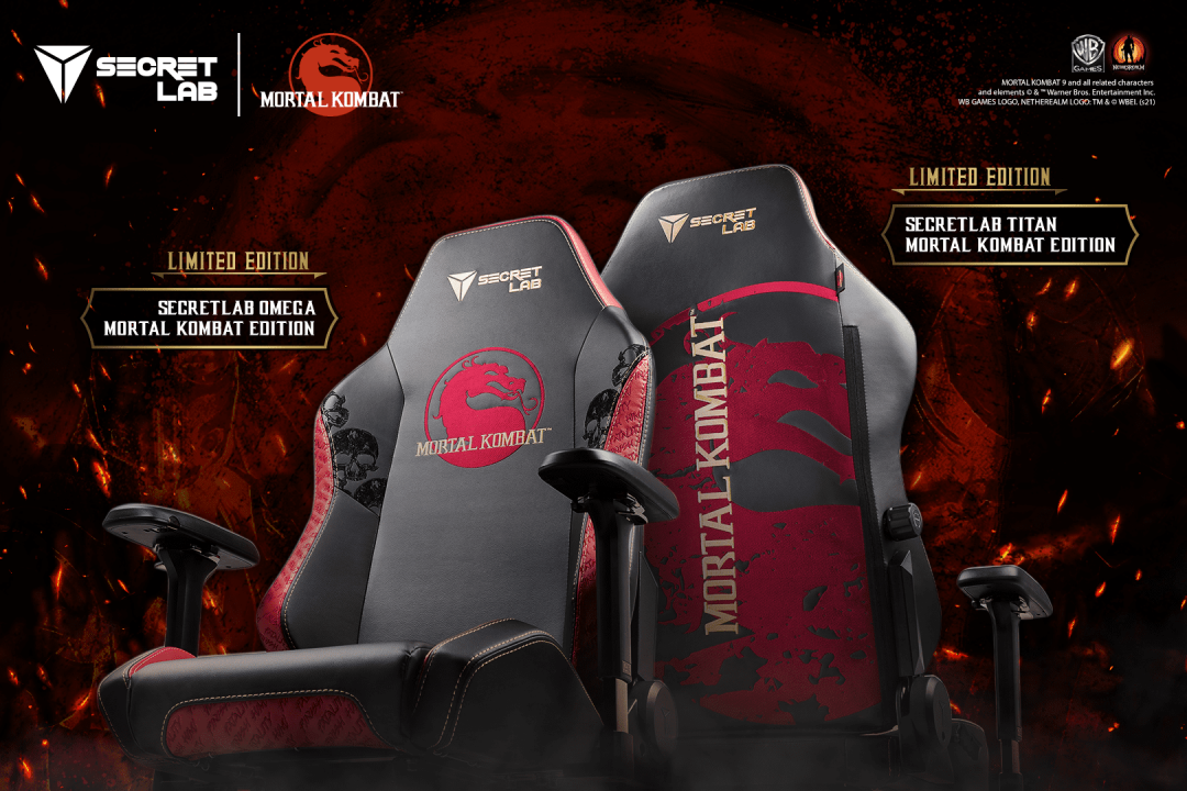 Secretlab Mortal Kombat Edition Omega And Titan Gaming Chairs.