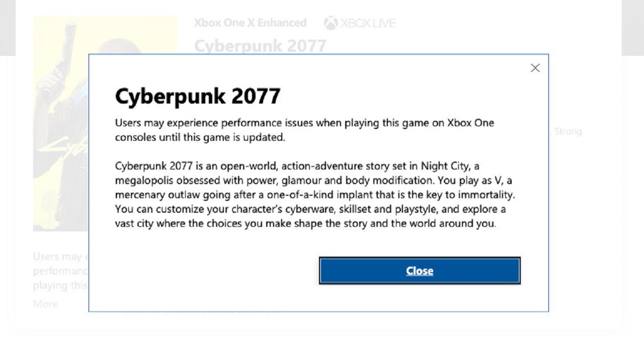 Xbox Is Ending Its Cyberpunk 2077 Special Refund Policy