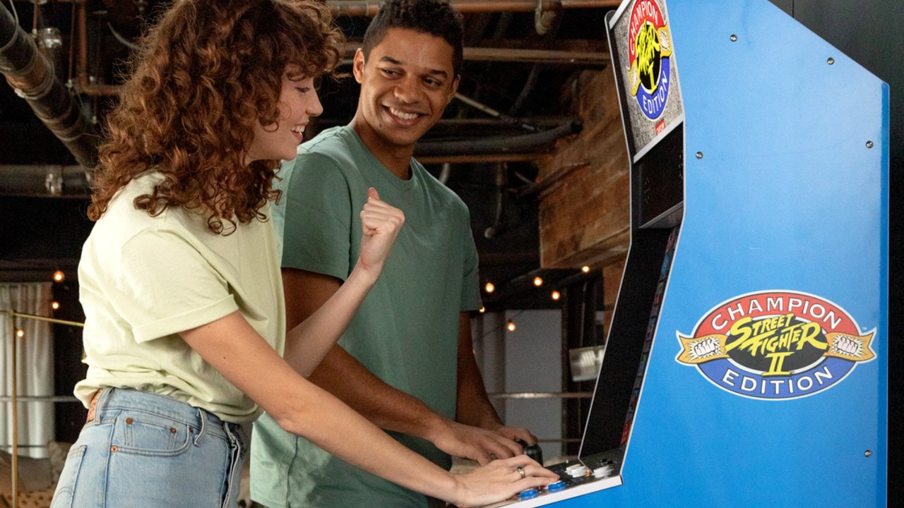 Arcade1Up'S New Offering Of Arcade Cabinet Recreations, Revealed At E3, Includes The Street Fighter Ii Big Blue Arcade Machine, Packed With Twelve Capcom Classics.