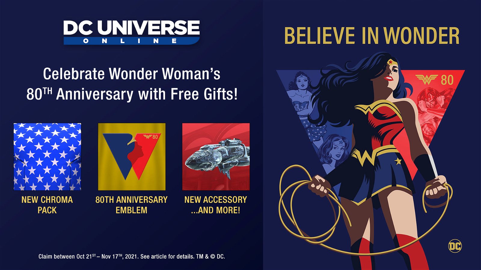Free Gifts for Players on Wonder Woman Day