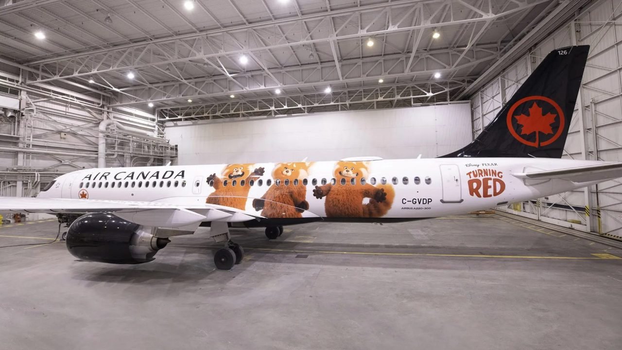 Air Canada Reveals Pixar's Turning Red Themed Plane