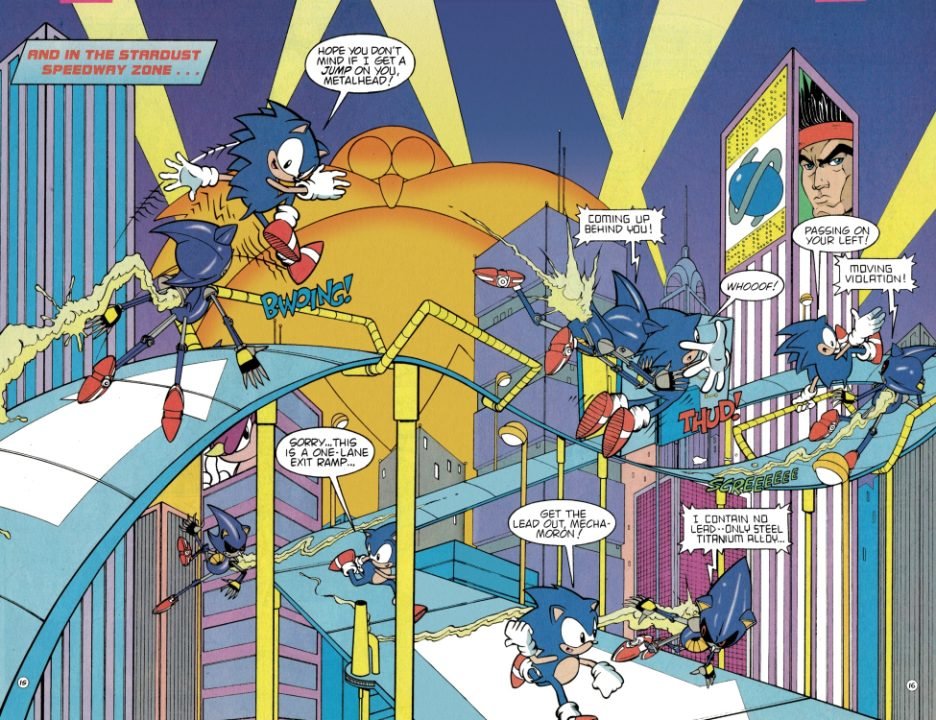 Sonic And Metal Sonic'S Iconic Race In Sonic Cd Was Recreated In Sonic The Hedgehog #25, One Of The Earliest Tie-In Events To Have A Profound Impact On The Comic Series. (Archie Comics; Pencils, Patrick Spaziante; Inks, Harvey Mercadoocasio)