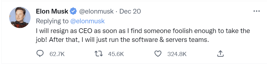 Elon Musk Stepping Down As Ceo Of Twitter 050491