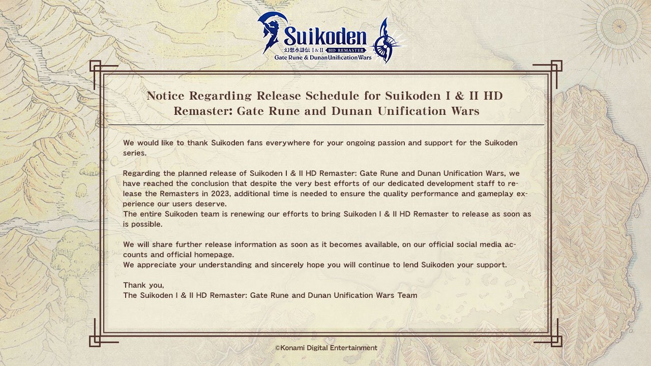 Suikoden Remasters Get Hit With Delay Until 2024