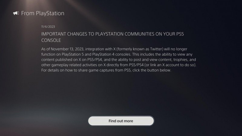 Ps5 Loses X/Twitter Integration, Including Removal Of Published Content