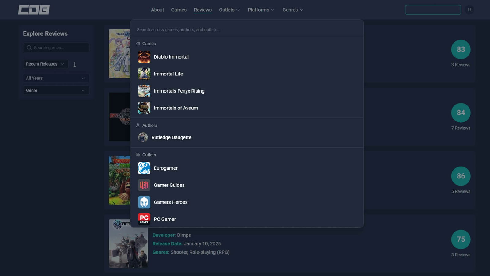 Criticdb, Created By The Founder Of Techraptor, Launches January 30Th Criticdb, Created By Former Open Critic Teams, Launches January 30Th