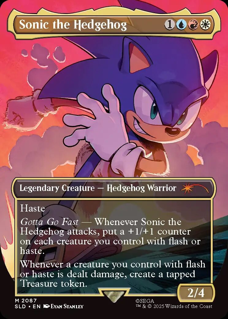 A Mtg X Sonic The Hedgehog Collaboration Brings The Speedy Hero To Magic: The Gathering