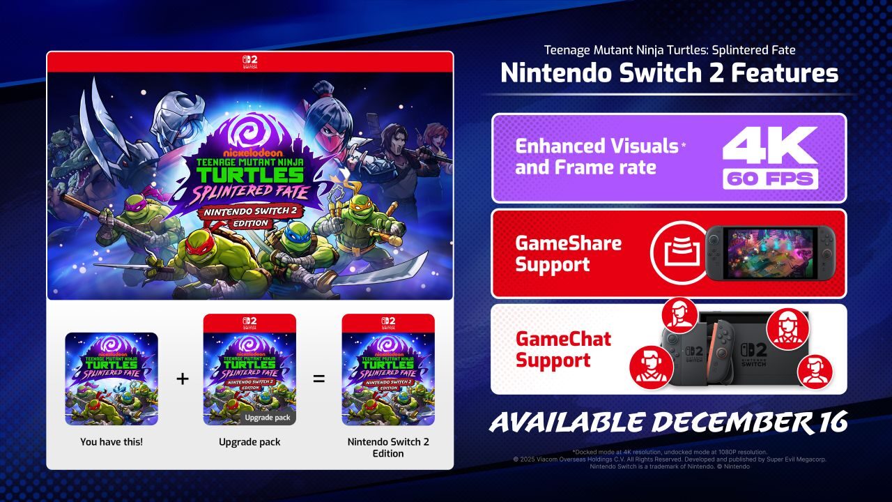 Teenage Mutant Ninja Turtles: Splintered Fate Is Crashing Onto Nintendo Switch 2 This Week