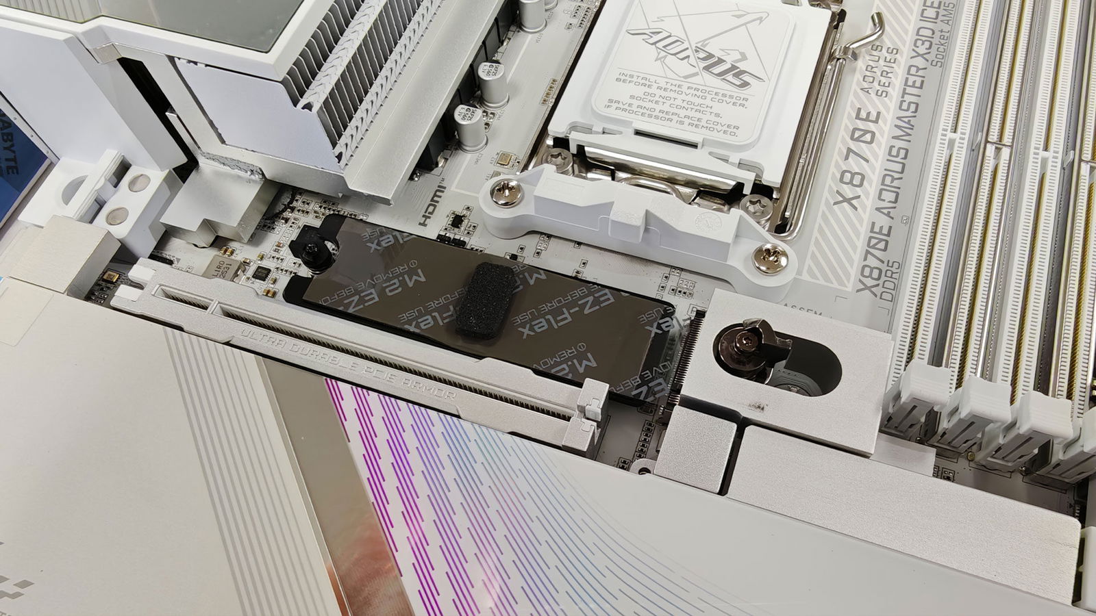 Gigabyte X870E Aorus Master X3D Ice Motherboard Review